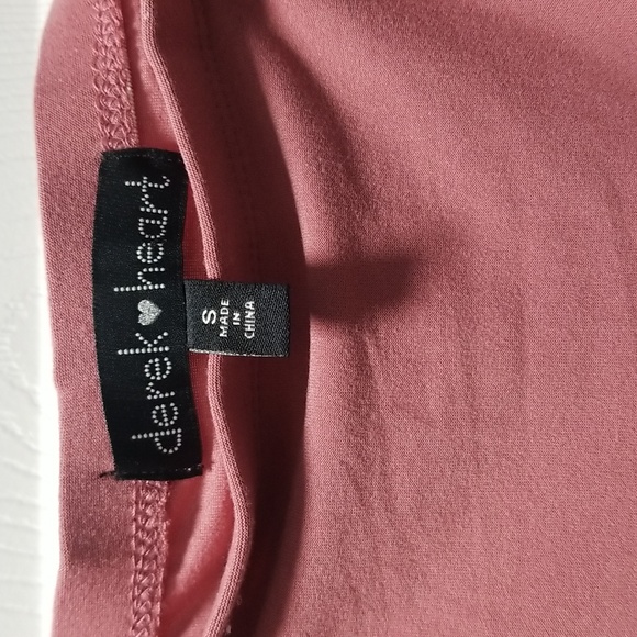 Derek Heart Off Shoulder Short Dress, Dusty Rose Size Small - Picture 7 of 9